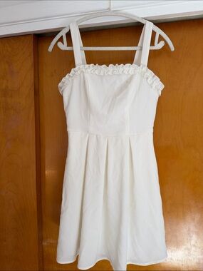 Macy’s Speechless Ivory Ruffle Trim Dress